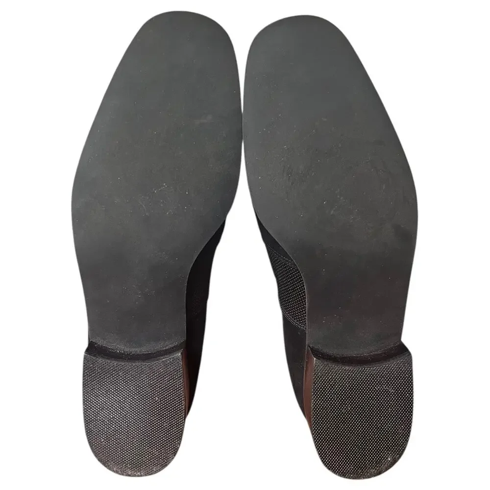 NEW Nordstrom Mystic Black Suede Slip on Loafer Style Flats Women's 10.5